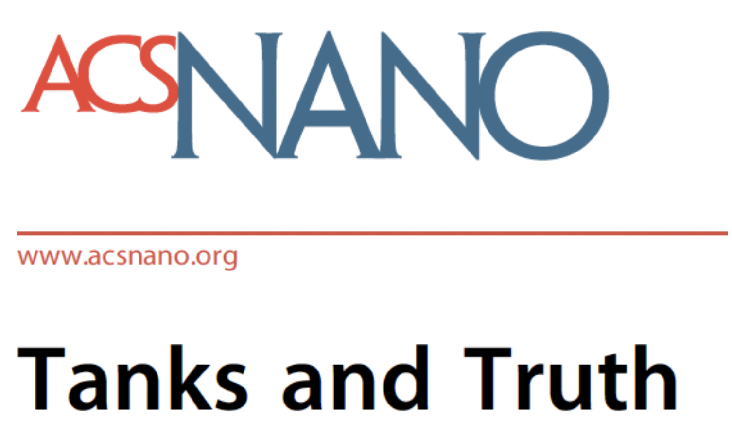 ACS Nano Releases Editorial “Tanks and Truth” on the War in Ukraine