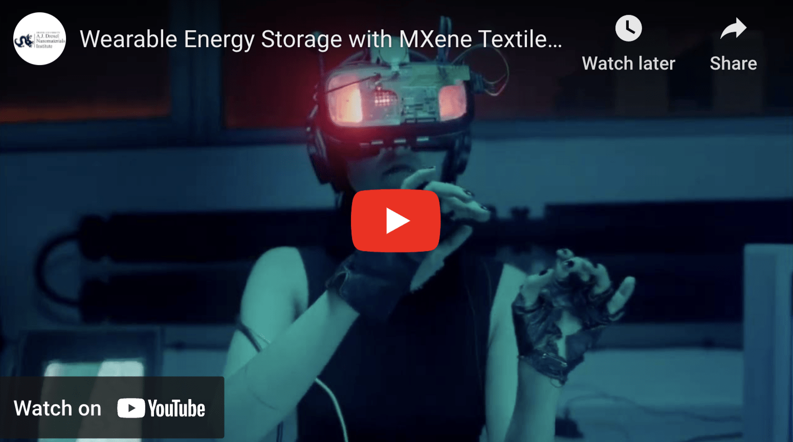 DNI and Accenture Make Video on MXene Textile Supercapacitors